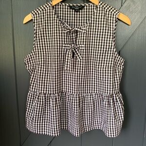 Black and White Gingham Top